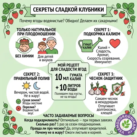 Подкормка клубники для сладости ягод: что я вношу в период плодоношения