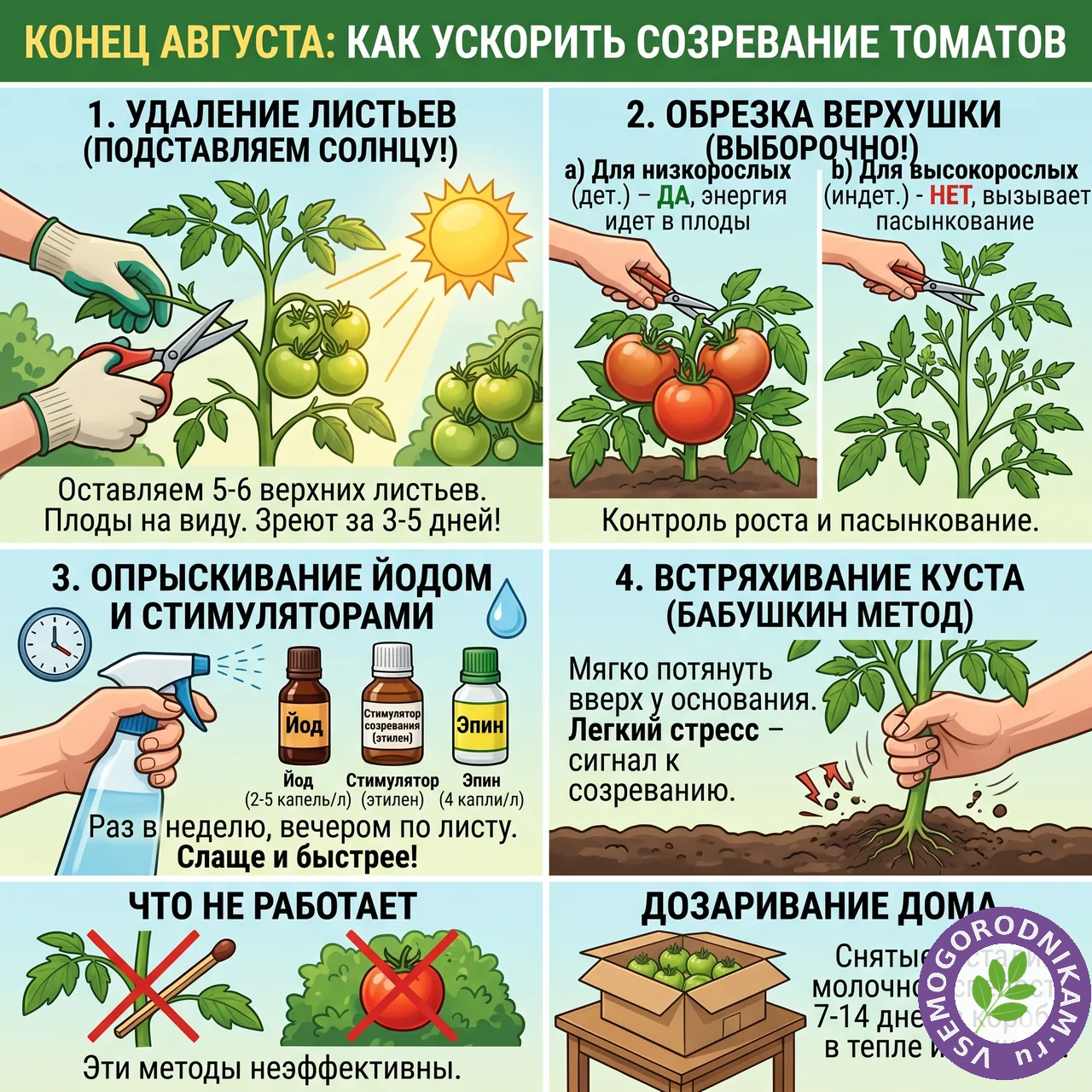 Как ускорить созревание томатов: рабочие способы и те, что не помогают