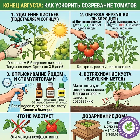 Как ускорить созревание томатов: рабочие способы и те, что не помогают
