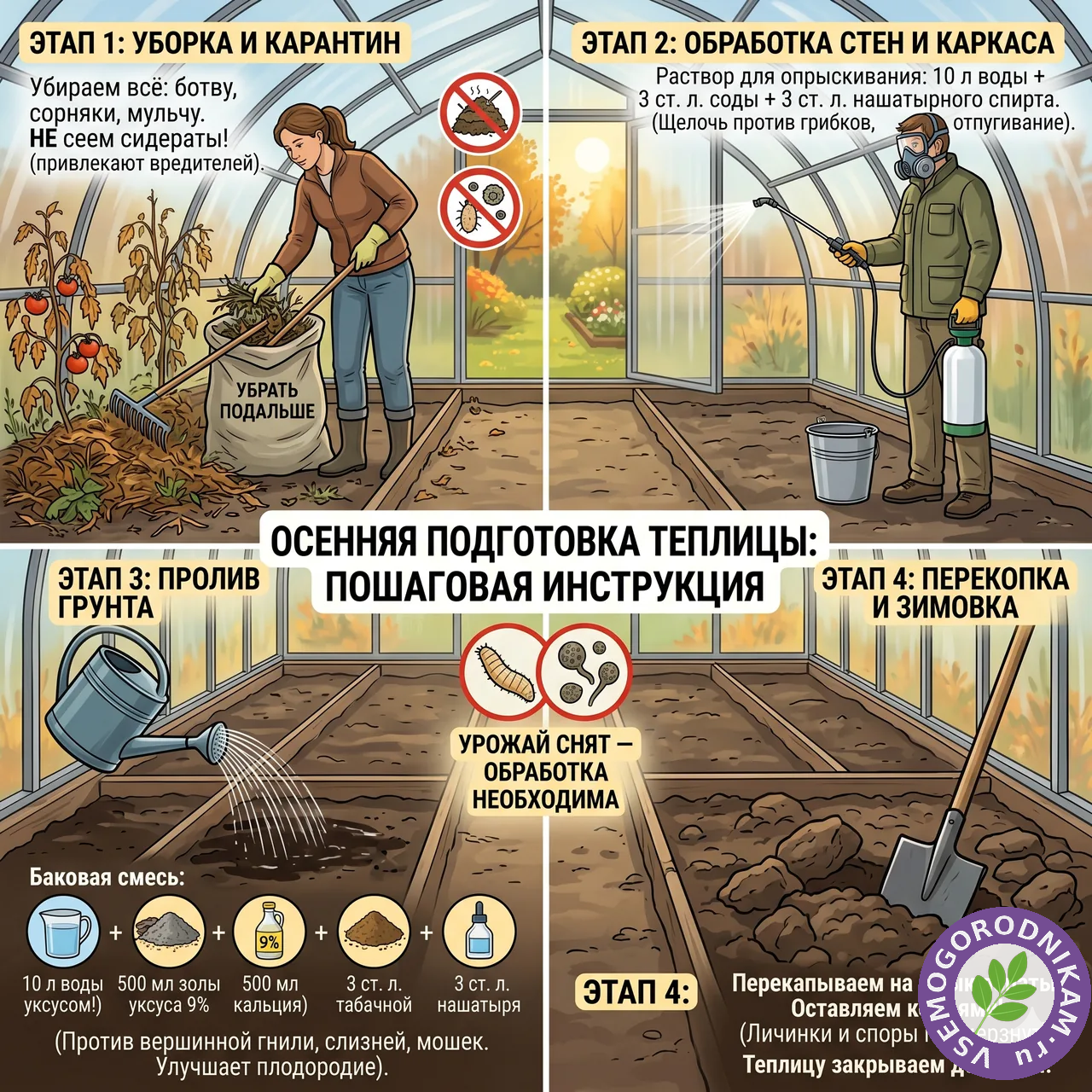 Обработка почвы осенью после урожая: изгоняем вредителей и восстанавливаем плодородие