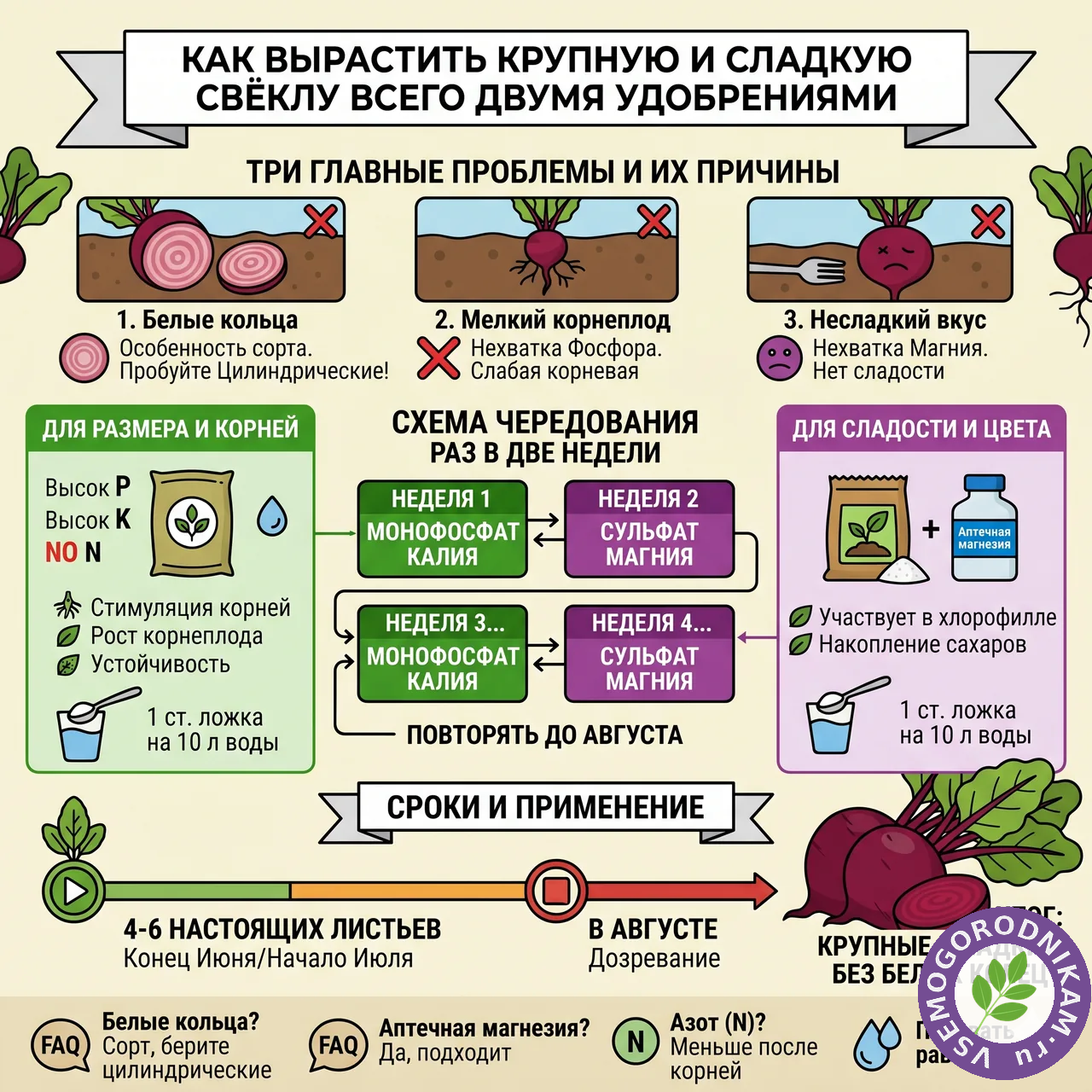 Как вырастить крупную сладкую свёклу: две подкормки, которых достаточно