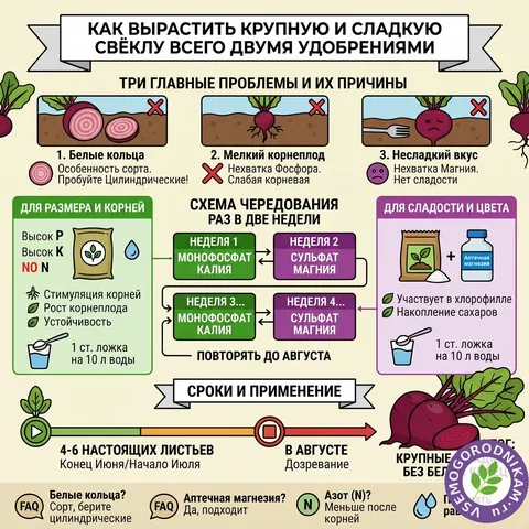 Как вырастить крупную сладкую свёклу: две подкормки, которых достаточно