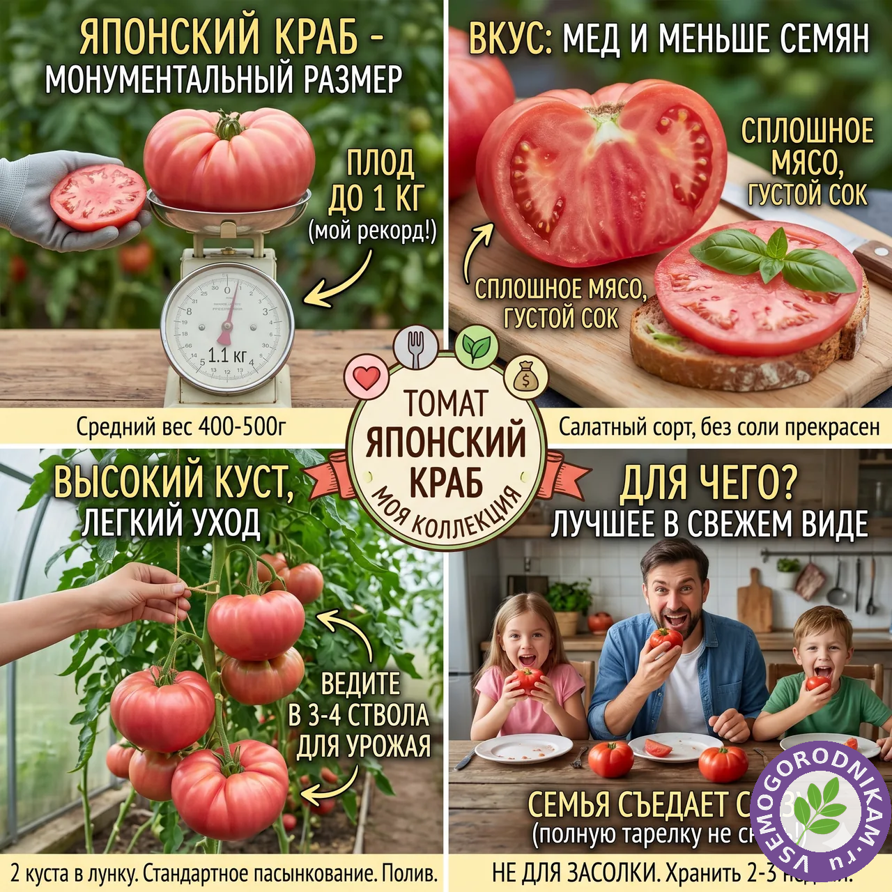 Томат Японский краб: мой фаворит, плоды до килограмма