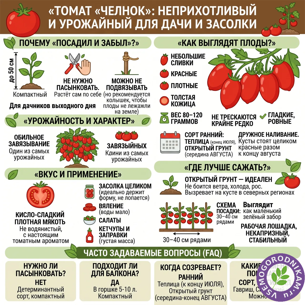 Томат Челнок: посадил и забыл, идеальный сорт для открытого грунта
