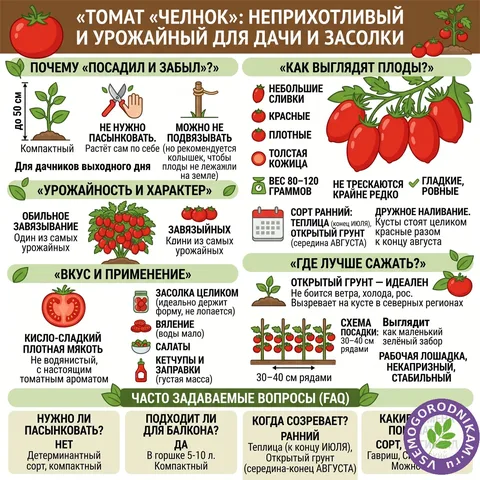 Томат Челнок: посадил и забыл, идеальный сорт для открытого грунта