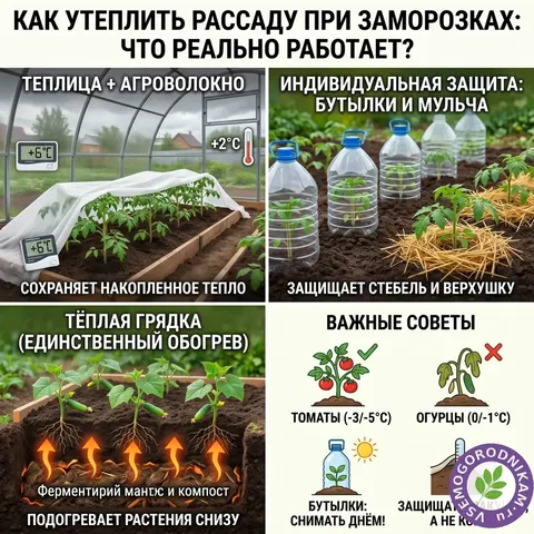 Как утеплить рассаду при заморозках: что реально помогает, а что нет
